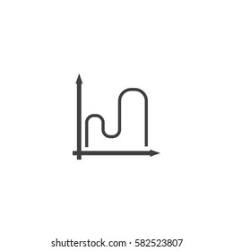 line graph icon. sign design