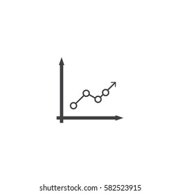 line graph icon. sign design