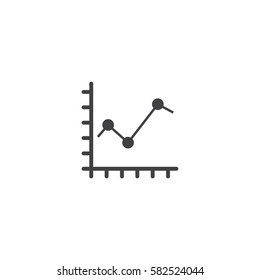 line graph icon. sign design