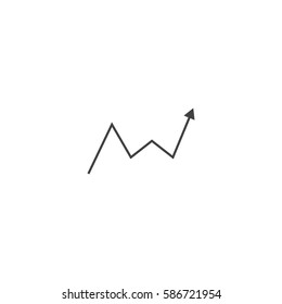 line graph icon. sign design