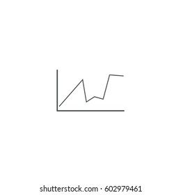 line graph icon. sign design