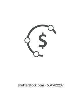 line graph icon. sign design