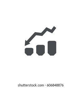 line graph icon. sign design
