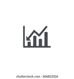 line graph icon. sign design