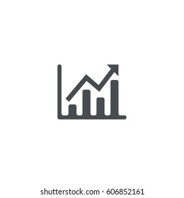 line graph icon. sign design
