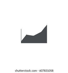 line graph icon. sign design