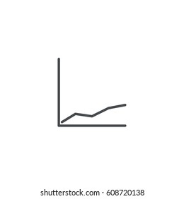 line graph icon. sign design