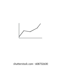 line graph icon. sign design