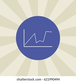 line graph icon. sign design. background