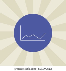 line graph icon. sign design. background