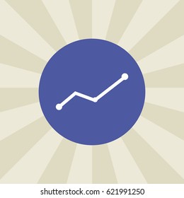 line graph icon. sign design. background