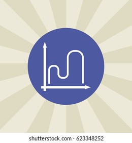 line graph icon. sign design. background