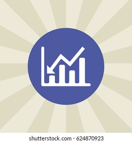 line graph icon. sign design. background