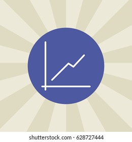 line graph icon. sign design. background