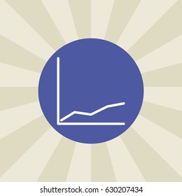 line graph icon. sign design. background