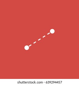 line graph icon. sign design. red background