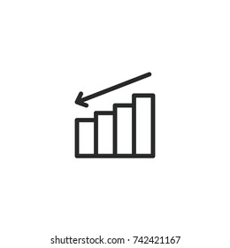 line graph icon. sign design