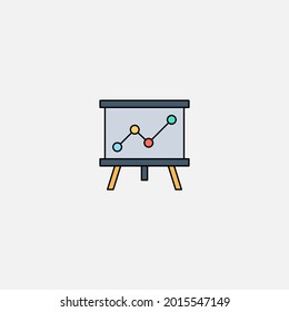 Line graph icon sign vector,Symbol, logo illustration for web and mobile