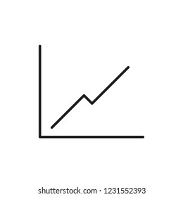 line graph icon vector