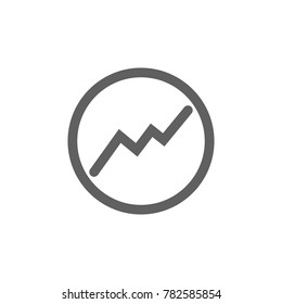 Line graph icon vector