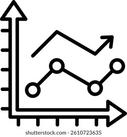 Line Graph Icon Line Vector Illustration