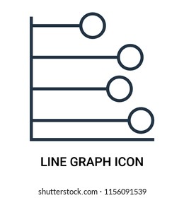 Line graph icon vector isolated on white background, Line graph transparent sign , outline thin symbols or linear analytics