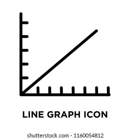 Line graph icon vector isolated on white background, Line graph transparent sign , line and outline elements in linear style