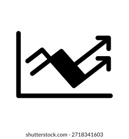 Line Graph Icon Vector Symbol Design Illustration