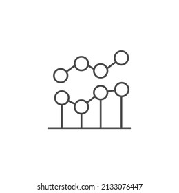 line graph icons  symbol vector elements for infographic web