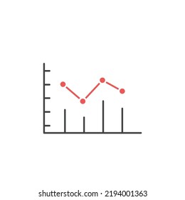 line graph icons  symbol vector elements for infographic web