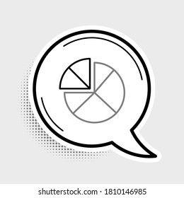 Gráfica de línea, planificación, gráfico, diagrama, infografía, icono de gráfico circular aislado en fondo gris. Concepto de esquema colorido. Vector