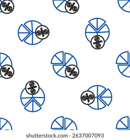 Line Graph, schedule, chart, diagram, infographic, pie graph icon isolated seamless pattern on white background. Colorful outline concept. Vector