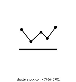 line graph type chart icon. Trend diagram element icon. Business analytics concept design icon. Signs and symbols icon for websites, web design, mobile, info graphics on white background