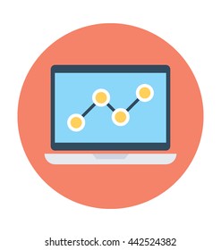 Line Graph Vector Icon