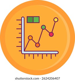 Line graph Line vector Icon Design