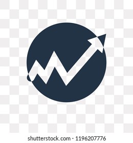 Line graph vector icon isolated on transparent background, Line graph transparency concept can be used web and mobile