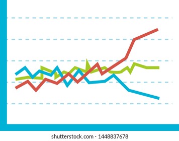 
Line graph vector illustration.
Graph icon.