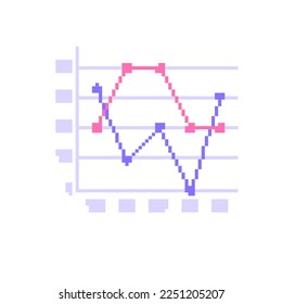Line graph. Vector illustration that is easy to edit.