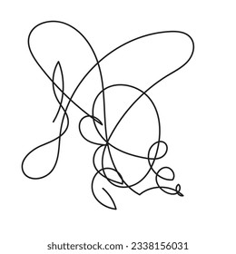 línea, gráfico, abstracto, fondo, negro, arañazos, niños, vector, una línea, una línea,