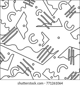 line graphic abstract memphis style background