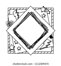 line graphic hand drawn geometric shape vector illustration