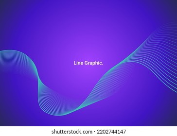 Line Graphic style banner background design concept. Technology metaverse elements with line gradient copy. Creative illustration for poster, web, landing, page, cover, ad, greeting, card, present