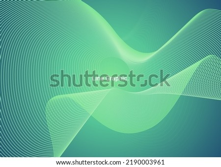 Line Graphic style banner background design concept. Blue and Green bank money elements with line gradient. Creative illustration for poster, web, landing, page, cover, ad, greeting, card, present