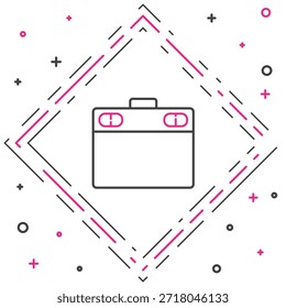 Icono gráfico de la tableta aislado en el fondo blanco. Concepto de contorno colorido. Ilustración vectorial