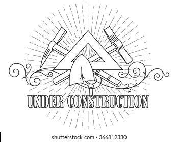 Line graphic. Under construction.