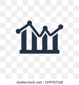 Line graphic vector icon isolated on transparent background, Line graphic transparency concept can be used web and mobile