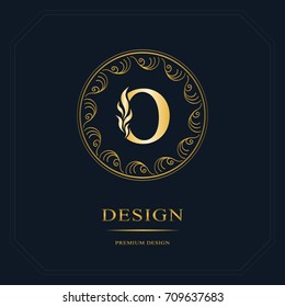 Line graphics monogram. Elegant art logo design. Letter O. Graceful template. Business sign, identity for Restaurant, Royalty, Boutique, Cafe, Hotel, Heraldic, Jewelry, Fashion. Vector elements