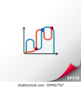 Line graphs icon