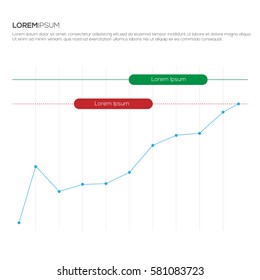 line graphs on Yellow background vectors.