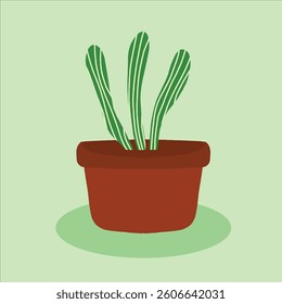a line green cactus design doodle garden